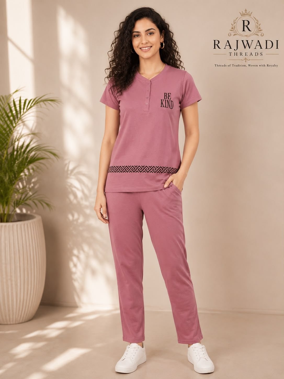 Be Kind Comfort Co-ord Night Suit – Dusty Rose